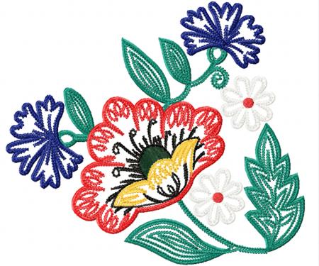 Folk Flower Applique Set image 3