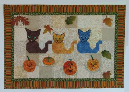 Halloween Cats Wall Quilt image 15