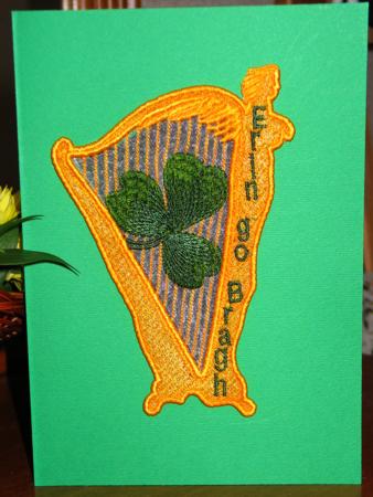 FSL Irish Harp and Shamrock Greeting Card image 10