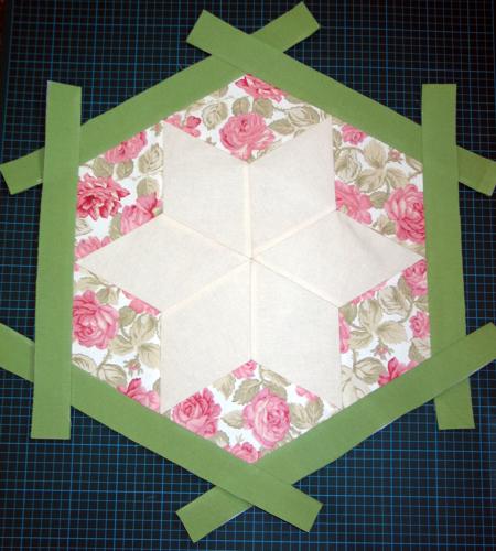 Hexagonal Quilted Table Toppers with Rose Embroidery image 5