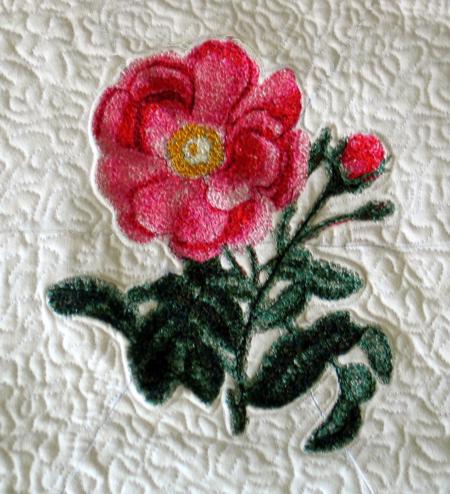 Hexagonal Quilted Table Toppers with Rose Embroidery image 8