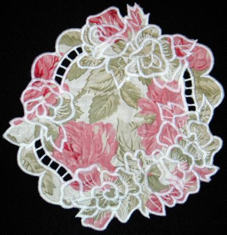 Rosebud Cutwork Doily image 6