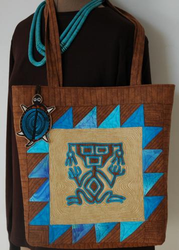 Southwestern Tote with Machine Embroidered Applique image 14