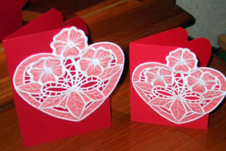 Valentine Heart Cutwork Lace Motif image 1
