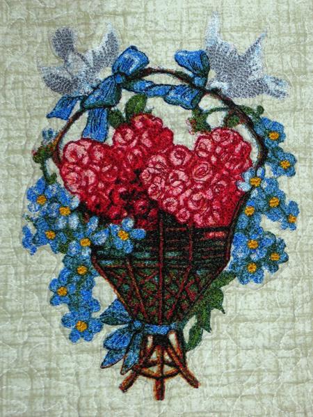 Valentine Roses Quilted Wall Hanging image 11