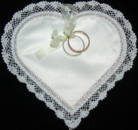 FSL Battenberg Lace Ring Bearer Cushion image 1