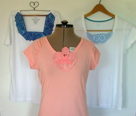 T-shirts Embellished with Cutwork Applique image 1