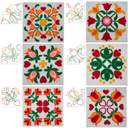 Applique Flower Blocks: Set for a Quilt image 1
