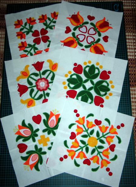 Applique Flower Blocks: Set for a Quilt image 15