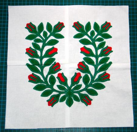 Baltimore Album Quilt. Block 1: Rose Garland image 11