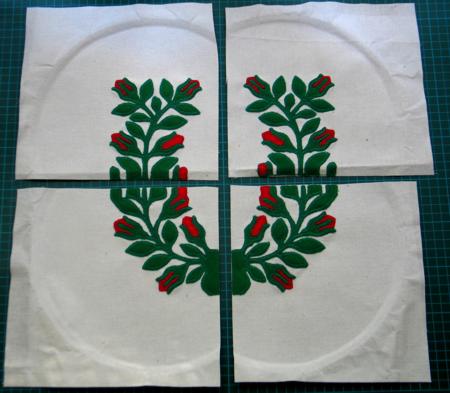 Baltimore Album Quilt. Block 1: Rose Garland image 10