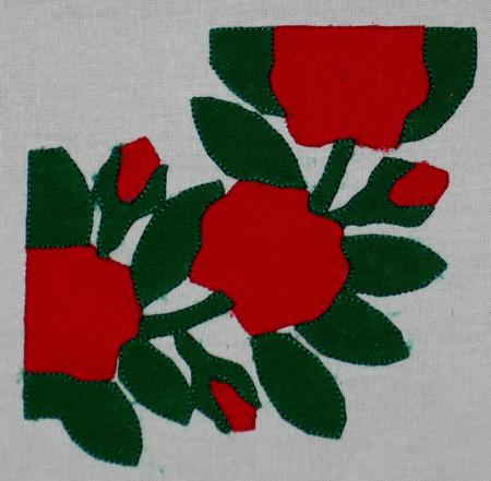 Baltimore Album Quilt. Block 2: Poppy Garland image 7