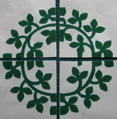 Baltimore Album Quilt. Block 4: Laurel Wreath image 6