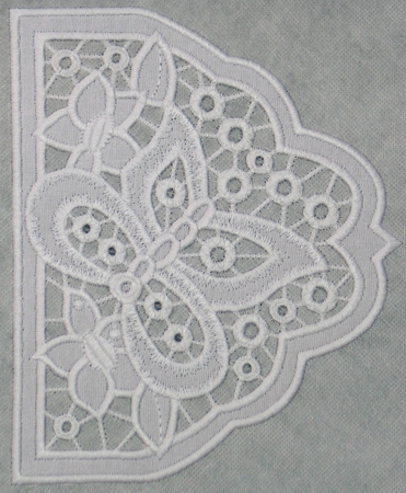 Cutwork Lace Butterfly Corner image 5