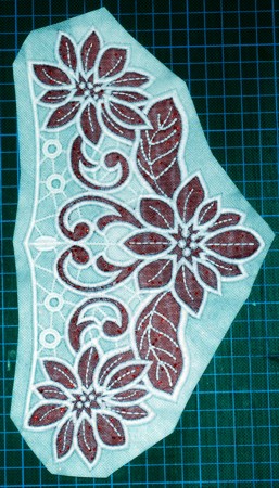 Cutwork Applique Poinsettia Border Lace image 5
