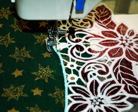 Cutwork Applique Poinsettia Border Lace image 8