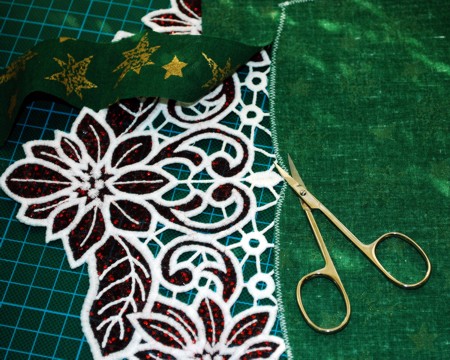 Cutwork Applique Poinsettia Border Lace image 9