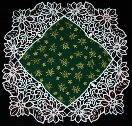 Cutwork Applique Poinsettia Border Lace image 6