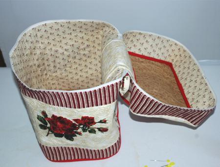 Quilted Craft Basket with Embroidery image 25