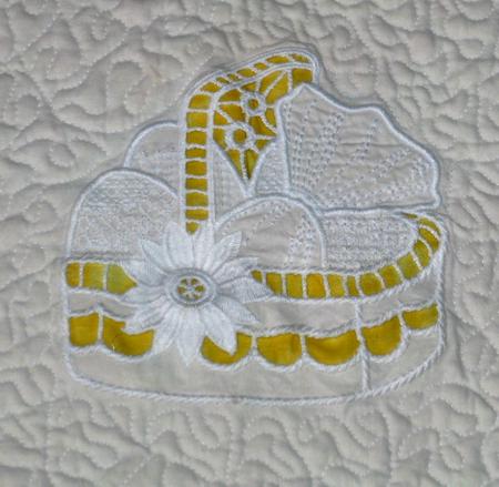 Table Topper with Easter Basket Cutwork Embroidery image 7