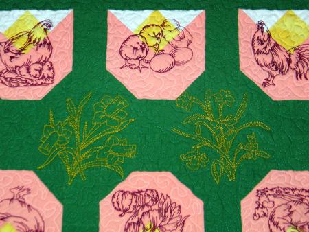 Spring Tablerunner with Redwork Embroidery image 17