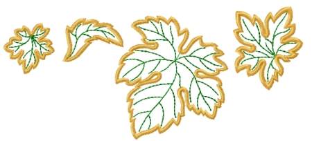 Autumn Leaves Applique and Cutwork Set image 1
