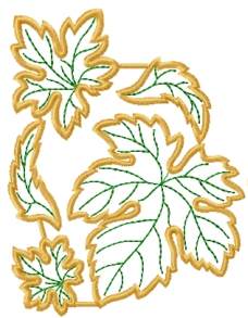 Autumn Leaves Applique and Cutwork Set image 2