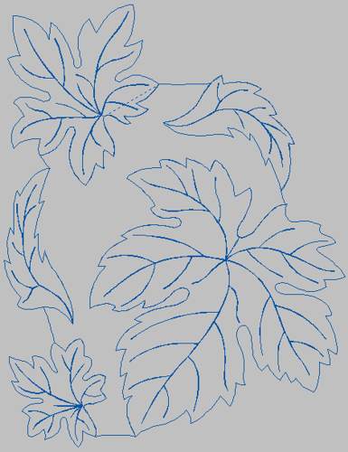 Autumn Leaves Applique and Cutwork Set image 5