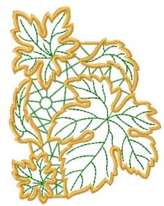 Autumn Leaves Applique and Cutwork Set image 4