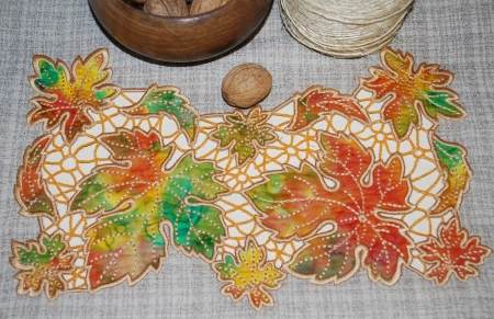 Autumn Leaves Applique and Cutwork Set image 7