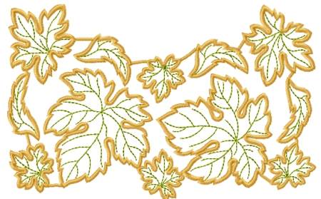 Autumn Leaves Applique and Cutwork Set image 8