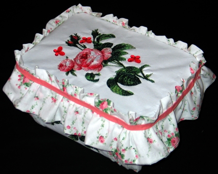 Hobby Box with Rose Embroidery image 1