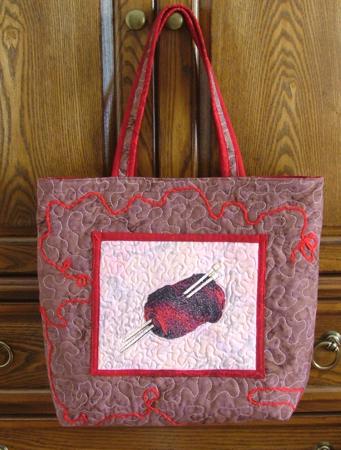 Quilted Knitter's Totes with Embroidery image 14