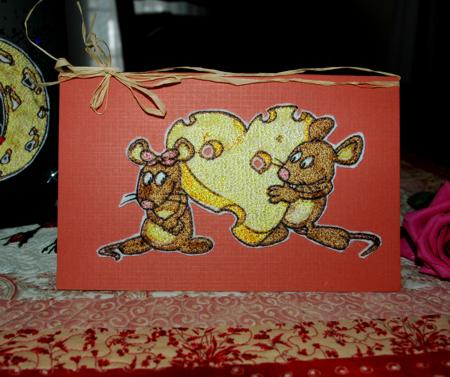 Valentine Greeting Cards with Embroidery image 4