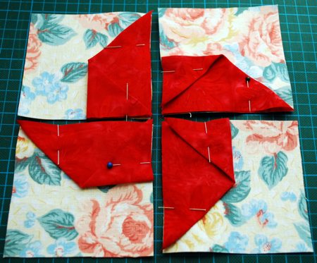Quilted Rose Wall Hanging with 3D Windmills image 6