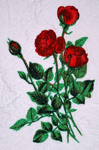 Quilted Rose Wall Hanging with 3D Windmills image 14