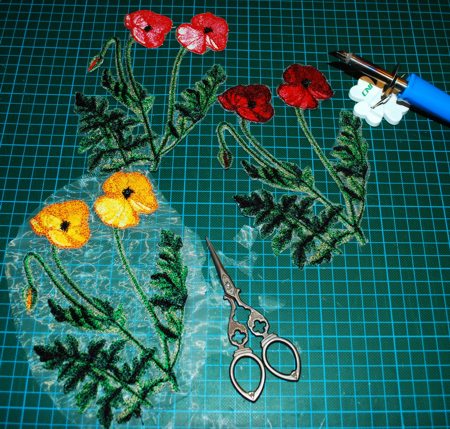 Embroidered Hanger Board with Poppies image 16