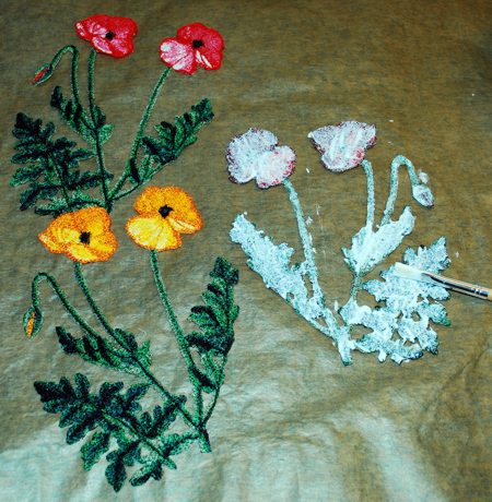 Embroidered Hanger Board with Poppies image 17