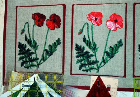 Embroidered Hanger Board with Poppies image 19