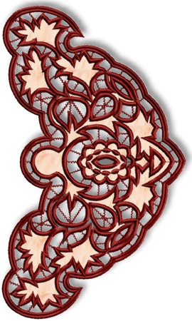 Cutwork Lace Leaf Border image 2