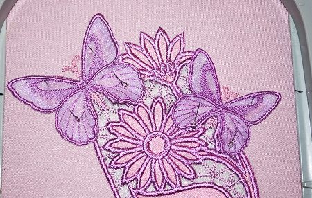 Butterflies on Flowers Cutwork Lace image 6
