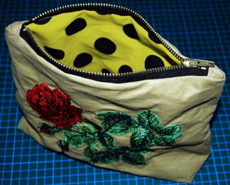 Makeup Case with Rose Embroidery image 31