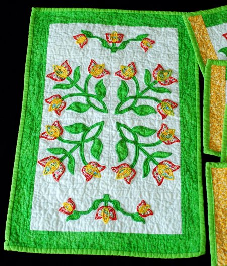 Country Applique Table Runner and Coasters image 8