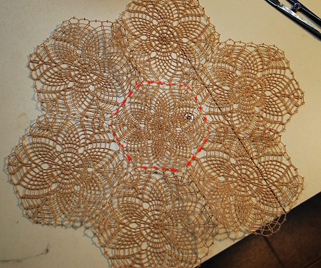 FSL Crochet Lace Easter Doily with Pouches for Eggs image 4