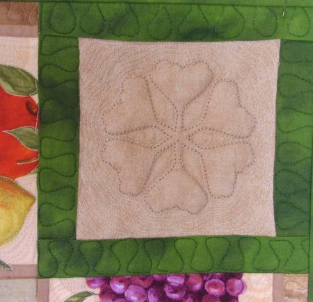 Quilted Table Topper with Fruit Embroidery image 21