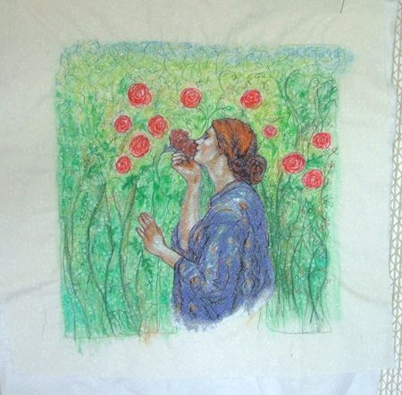 My Sweet Rose Art Quilt image 8