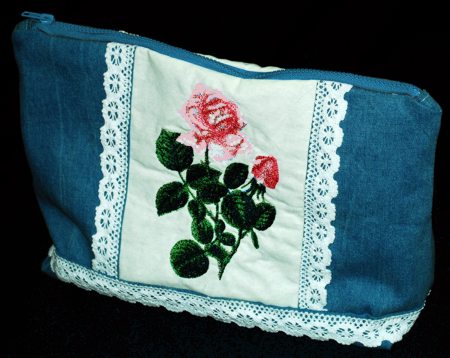 Clutch Purse with Rose Embroidery image 1