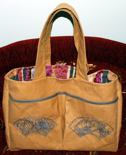 Mandarin-Themed Casual Suede Bag image 1