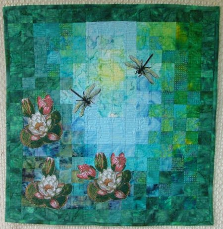 Water Lily Watercolor Quilt image 15