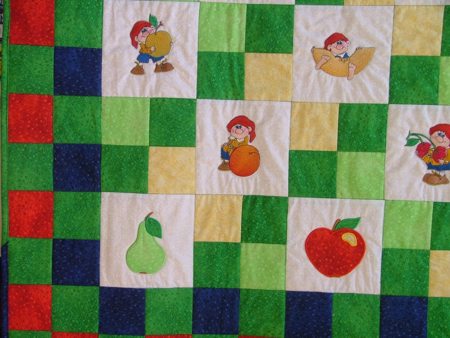 Baby Quilt with Fruit and Dwarves Embroidery image 11